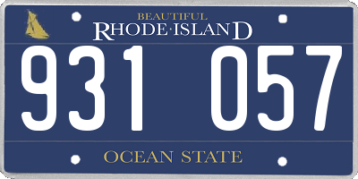 RI license plate 931057