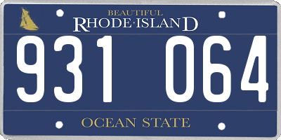 RI license plate 931064