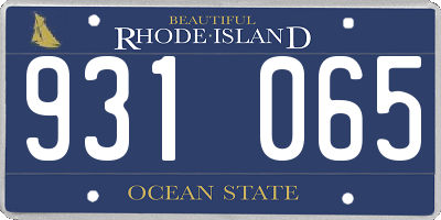RI license plate 931065