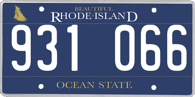 RI license plate 931066