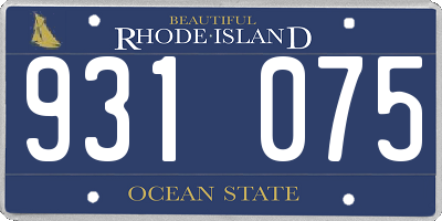 RI license plate 931075