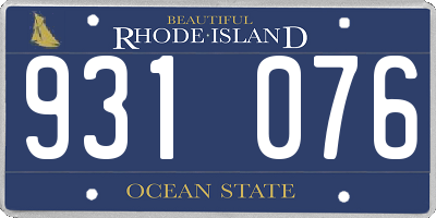 RI license plate 931076