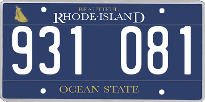 RI license plate 931081