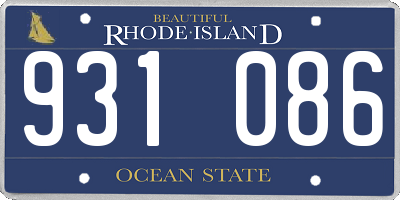 RI license plate 931086