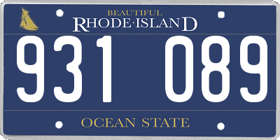 RI license plate 931089