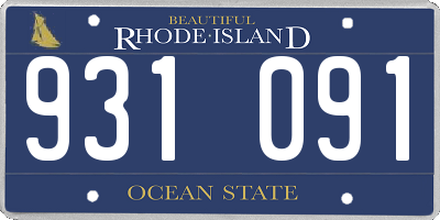 RI license plate 931091
