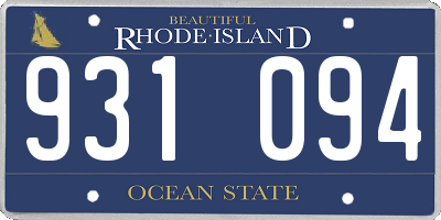 RI license plate 931094