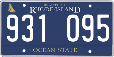 RI license plate 931095
