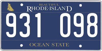 RI license plate 931098