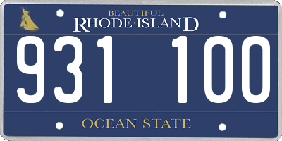 RI license plate 931100