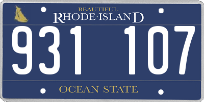 RI license plate 931107