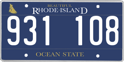 RI license plate 931108