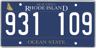 RI license plate 931109
