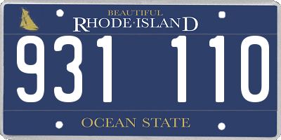 RI license plate 931110