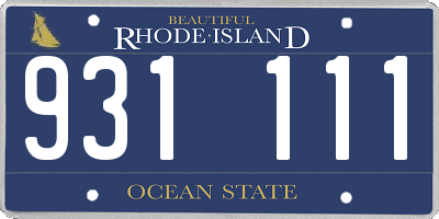 RI license plate 931111