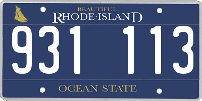 RI license plate 931113