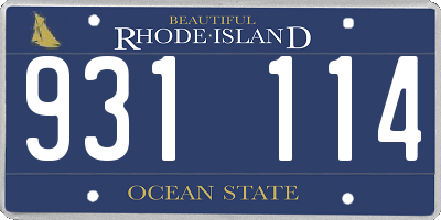 RI license plate 931114