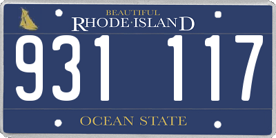 RI license plate 931117