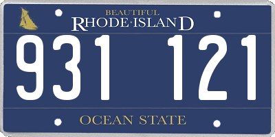 RI license plate 931121