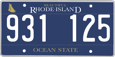 RI license plate 931125