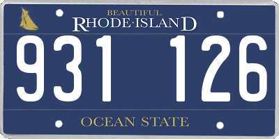 RI license plate 931126