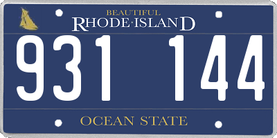 RI license plate 931144