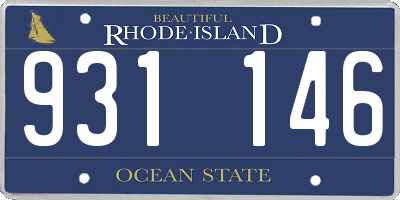RI license plate 931146