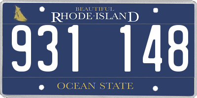 RI license plate 931148