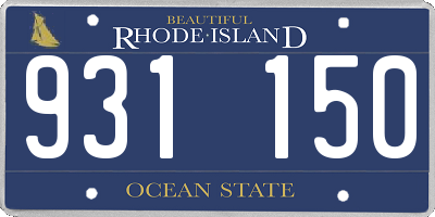 RI license plate 931150