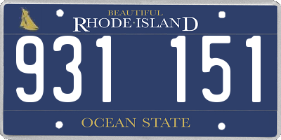 RI license plate 931151