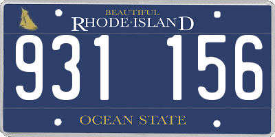 RI license plate 931156