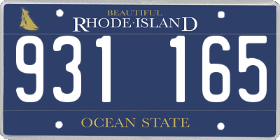 RI license plate 931165