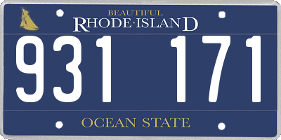 RI license plate 931171