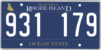 RI license plate 931179