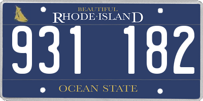 RI license plate 931182