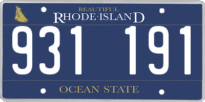 RI license plate 931191