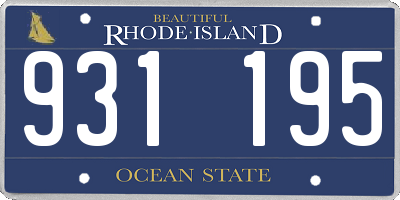 RI license plate 931195