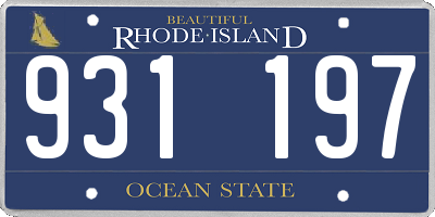 RI license plate 931197