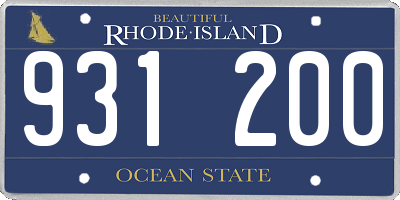 RI license plate 931200