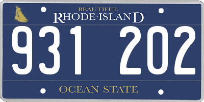 RI license plate 931202