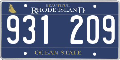 RI license plate 931209