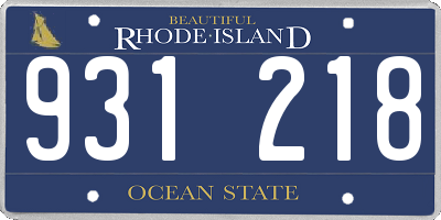 RI license plate 931218