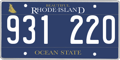RI license plate 931220
