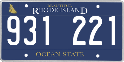 RI license plate 931221