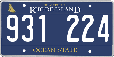 RI license plate 931224