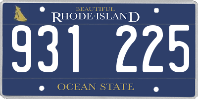 RI license plate 931225