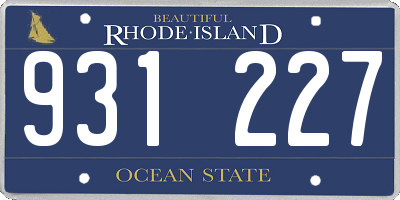 RI license plate 931227