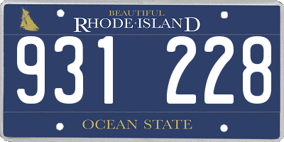 RI license plate 931228