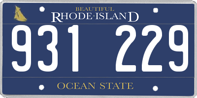 RI license plate 931229