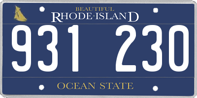 RI license plate 931230